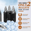 Reusable Bullet Ice Cube for Whiskey Set